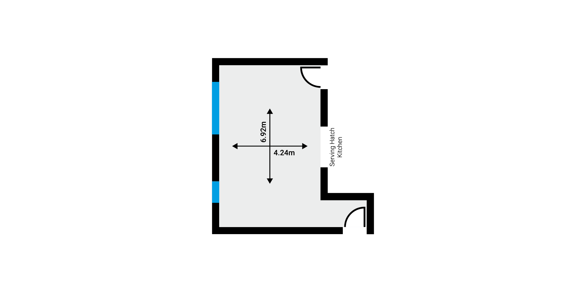 Floor Plan Newton Regis Village Hall - Room 1 (Downstairs)